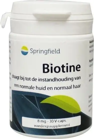 Springfield Biotin (Vitamin B8) 8 mg (30 VCaps)