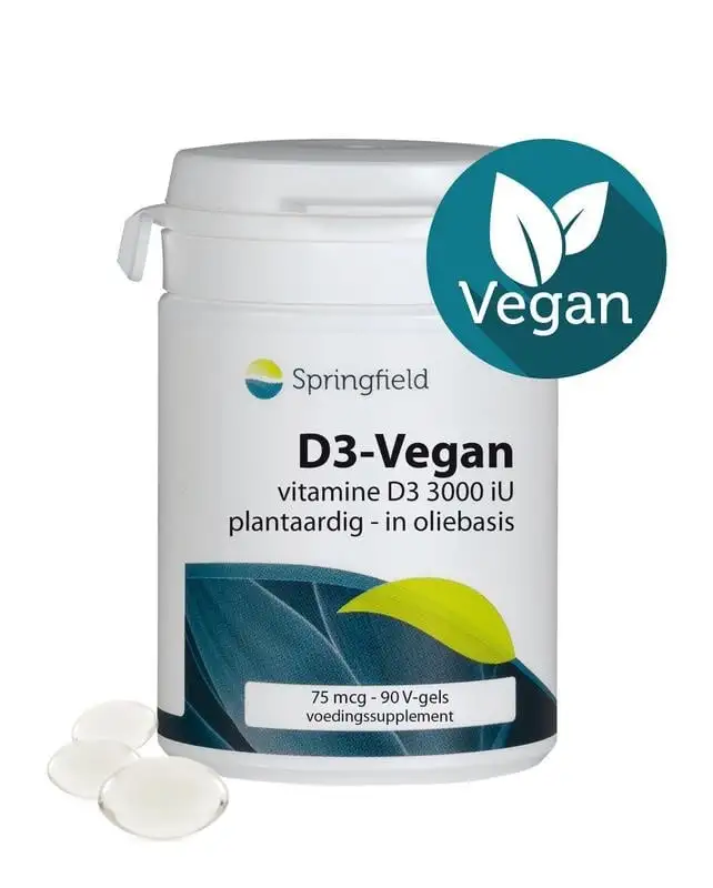 Springfield D3-Vegan-75 Vitamin D3 75 µg (90 VCaps)