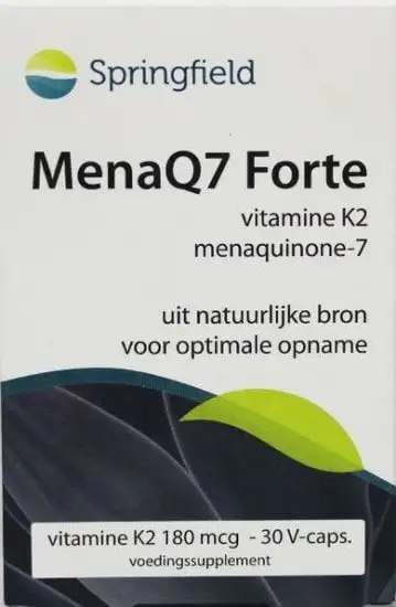 Springfield MenaQ7 Forte Vitamin K2 180 µg (30 VCaps)