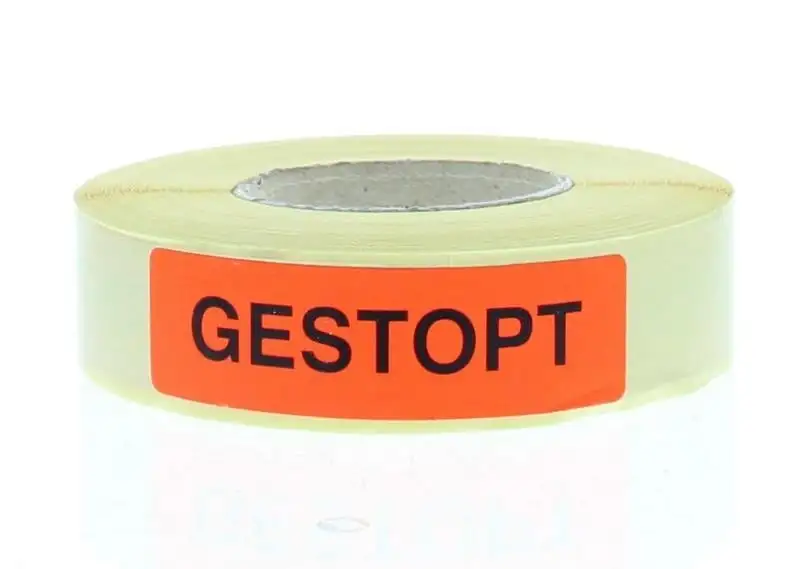Aufkleber stoppte 500 Stück