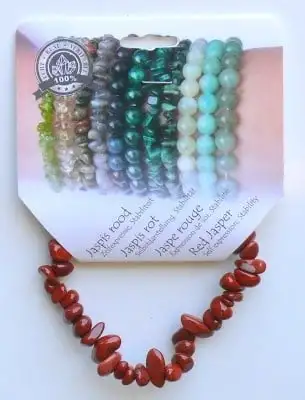 Steengoed Split Armband Jaspis rot (1 Stück)