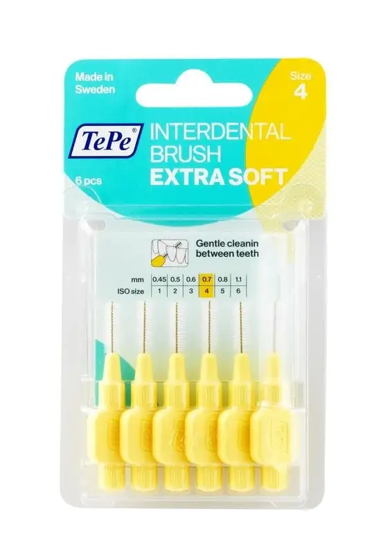 Tepe Interdentalbürste extra soft 4 hellgelb (6 Stück)