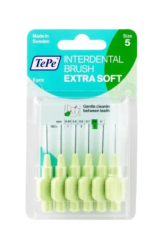 Tepe Interdentalbürste extra weich 0,8 mm hellgrün (6 Stück)