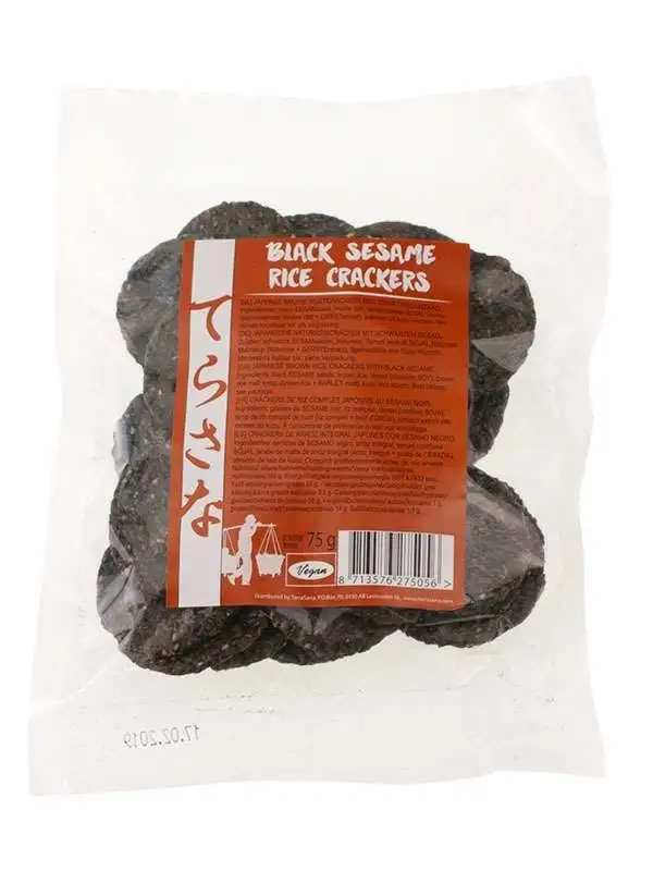 Terrasana Cracker aus braunem Reis mit schwarzem Sesam (75 gr)