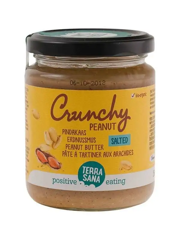Terrasana Erdnussbutter Crunchy mit Meersalz Bio (250 gr)