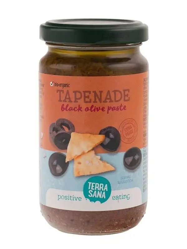 Terrasana Tapenade schwarze Oliven Bio (180 gr)