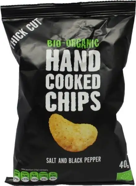 Chips handgekochtes Salz und Pfeffer 40 Gramm