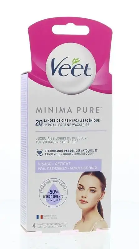 Veet Minimum Wachsstreifen Gesicht (20 Stück)