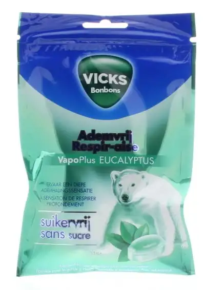 Vicks Atemfreier Eukalyptusbeutel ohne Zucker (72 gr)