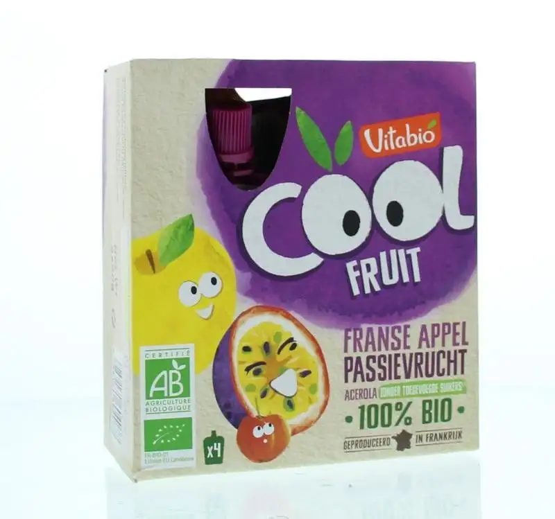 ViTabio Coolfruit Apfel Maracuja 90 Gramm Bio (4 Stück)