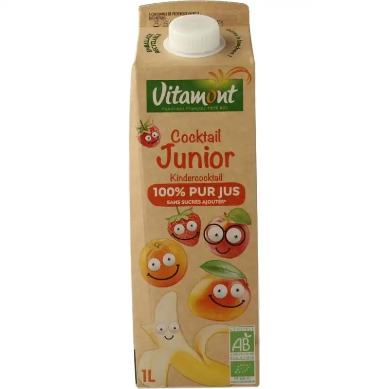 Vitamont Kindercocktail 100 % reiner Saft in Bio-Packung (1 Liter)