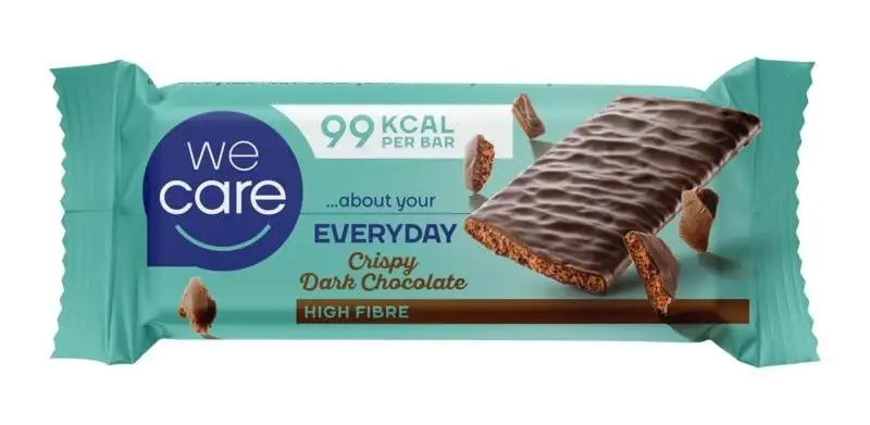 We Care Snackriegel knusprige dunkle Schokolade (20 Gramm)