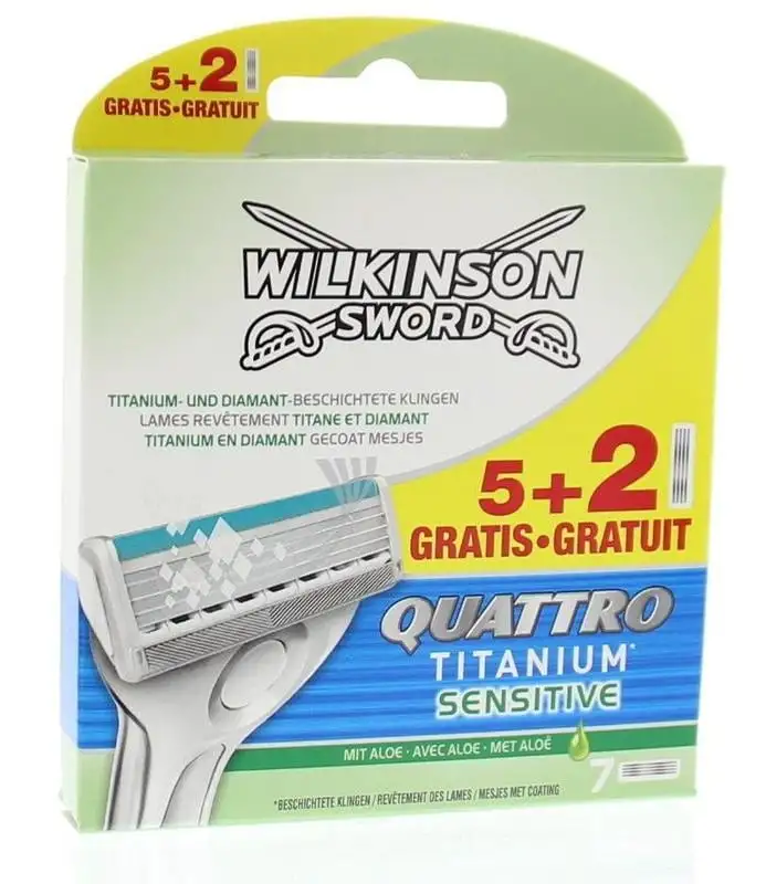Wilkinson Quattro Titanium sensitive Klingen 5+2 (7 Stück)