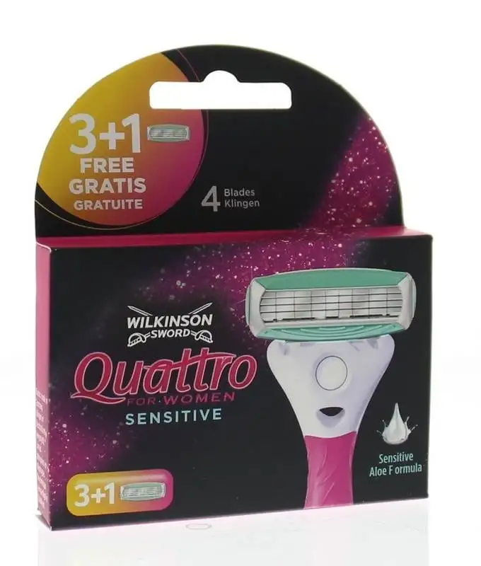 Wilkinson Quattro Woman sensitive Klingen 3 + 1 (4 Stück)