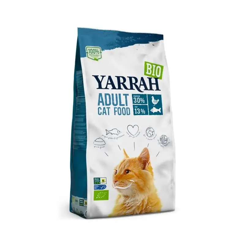 Yarrah Adult Katzenfutter mit Fisch Bio (10 kg)