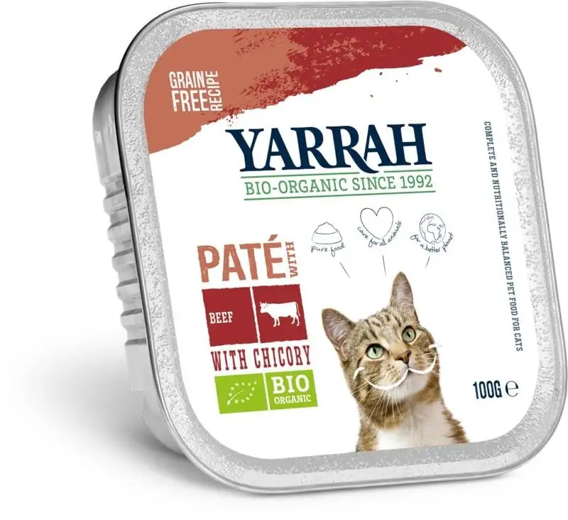 Yarrah Katzenfutterpastete mit Bio-Rindfleisch (100 Gramm)