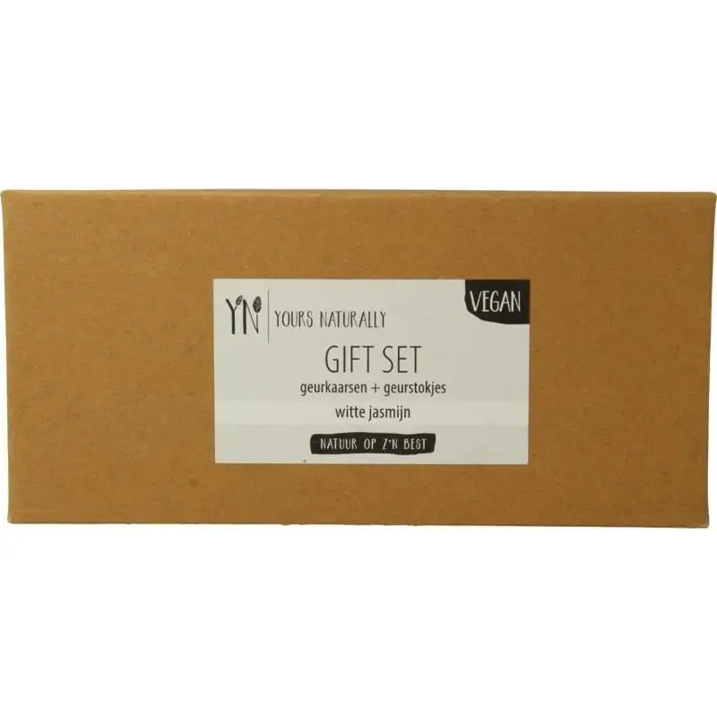 Yours Naturally Geschenkset 2 Duftkerzen & 1x Duftstäbchen weißer Jasmin (1 Set)