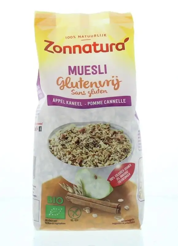 Zonnatura Müsli Apfel Zimt glutenfrei bio (375 gr)